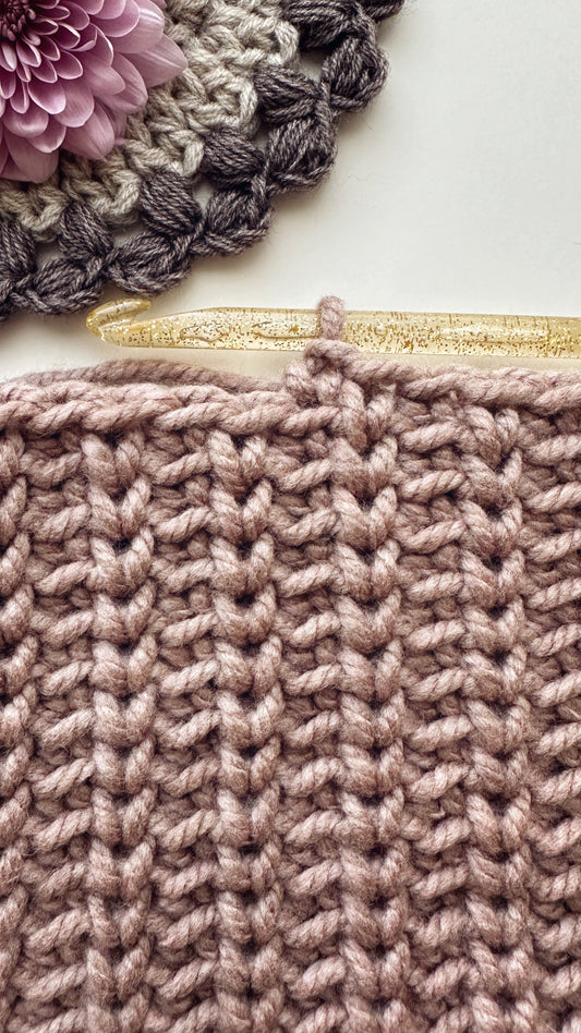 How To Crochet Knit Purl Stich - TheMailoDesign