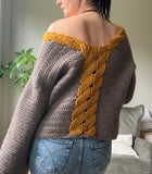 Crochet Pattern - Serena Cable Sweater (English + Spanish)