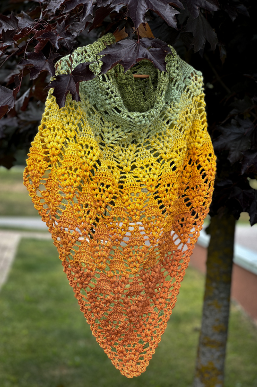 Crochet Pattern - Diamond Tears Shawl