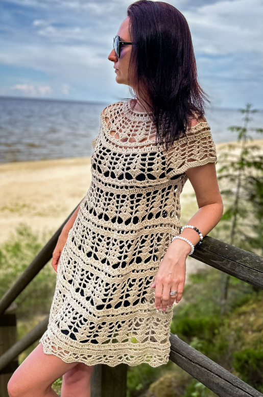 Crochet Pattern - Sicilia Dress / Patrón de crochet - Vestido Sicilia (English+Spanish)