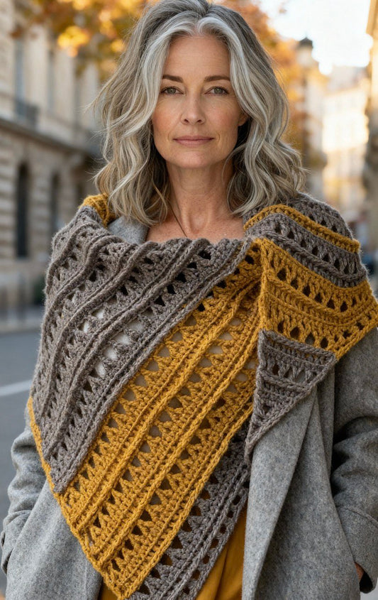 Crochet Pattern - Aria Shawl