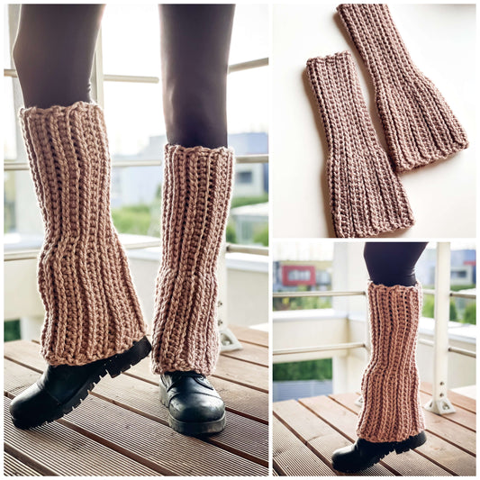 Crochet Pattern - Knit Look Boot Cuffs - TheMailoDesign - Lace Socks - TheMailoDesign