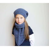 Crochet Pattern - Scarf Cowl Balker and Beanie Hat (Adult and Kids sizes) - TheMailoDesign - Scarves & Shawls - TheMailoDesign