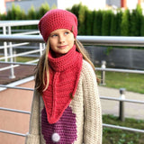 Crochet Pattern - Scarf Cowl Balker and Beanie Hat (Adult and Kids sizes) - TheMailoDesign - Scarves & Shawls - TheMailoDesign