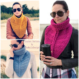 Crochet Pattern - Scarf Cowl Balker and Beanie Hat (Adult and Kids sizes) - TheMailoDesign - Scarves & Shawls - TheMailoDesign