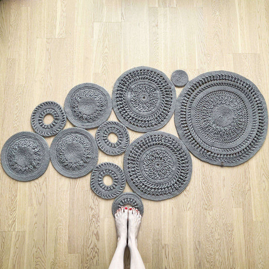 Crochet Rug - Coins - TheMailoDesign - Rugs - TheMailoDesign