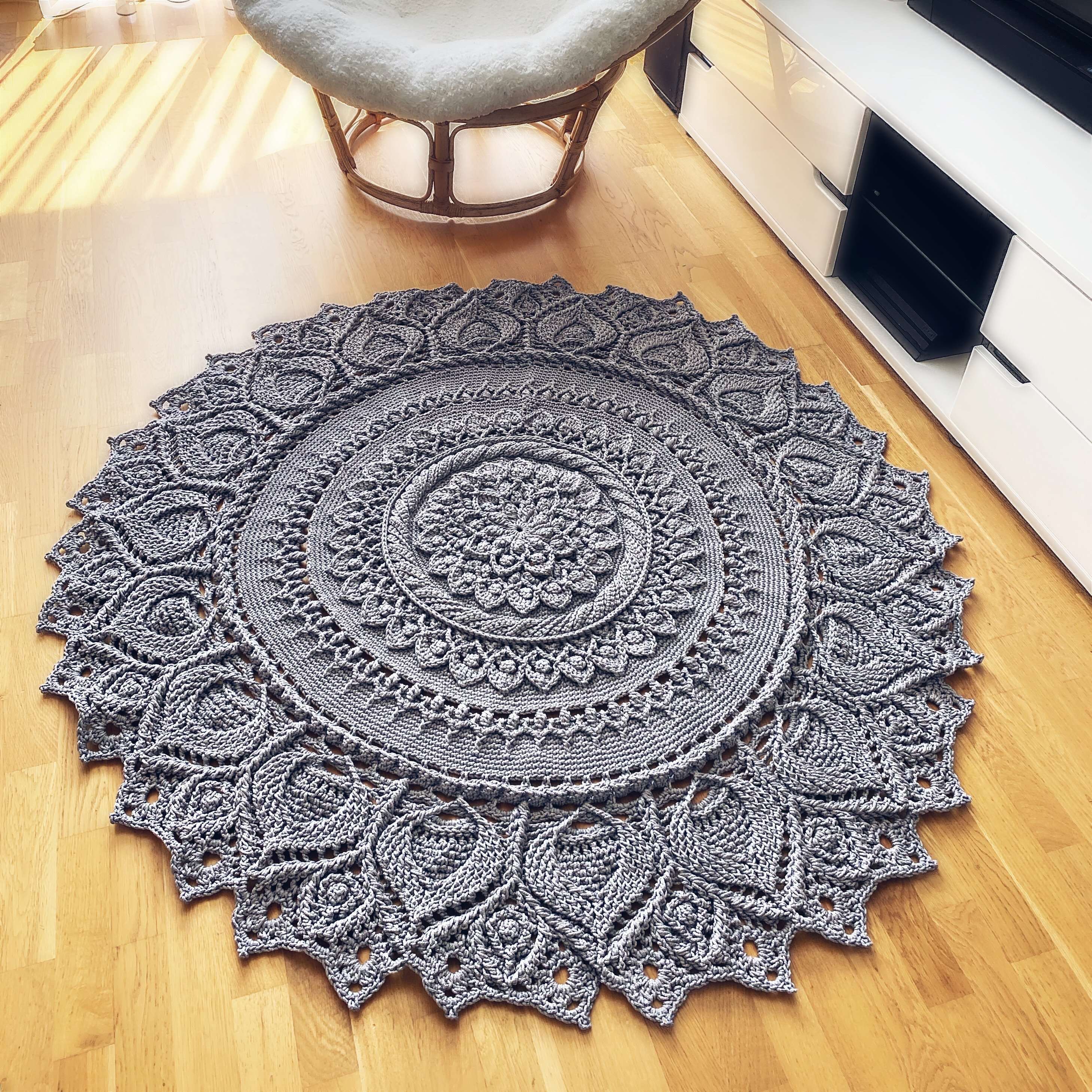 Crochet Rug - Leaves - TheMailoDesign - Rugs - TheMailoDesign