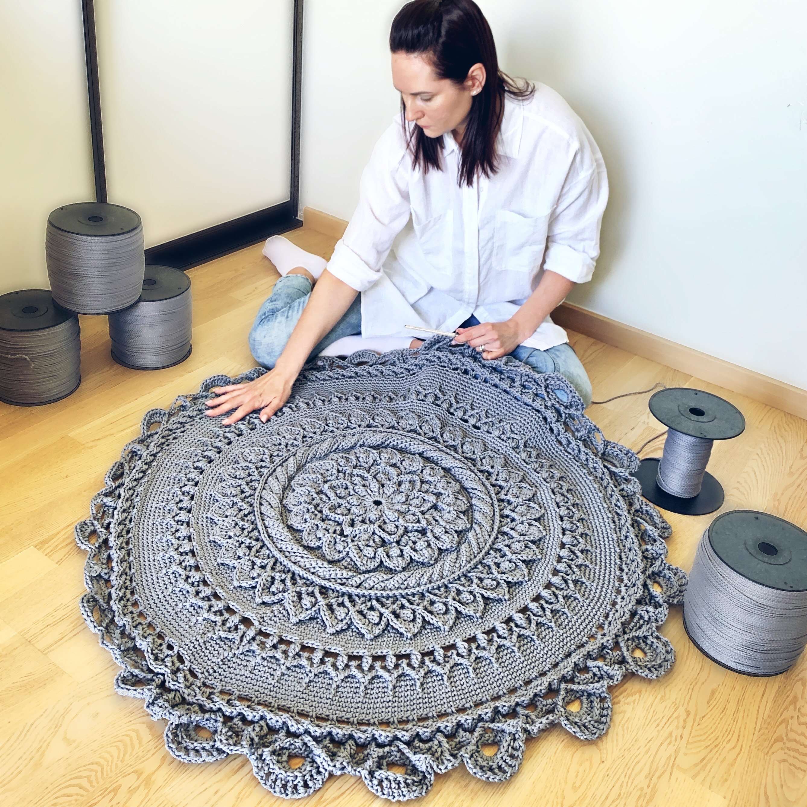 Crochet Rug - Leaves - TheMailoDesign - Rugs - TheMailoDesign
