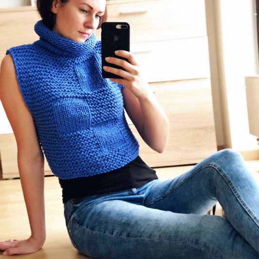 Knitting Pattern - Rocky Sweater Vest - TheMailoDesign - Knitting Tops, Shrugs & Wraps - TheMailoDesign