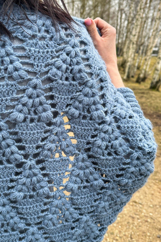 How To Crochet Diamond Pattern Stitch (Part of Diamond Tears Cardigan)