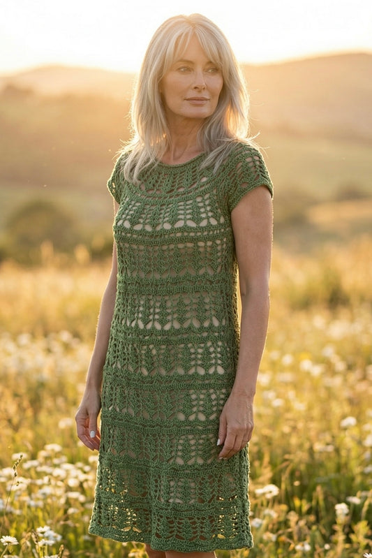 Crochet Pattern - Sicilia Dress / Patrón de crochet - Vestido Sicilia (English+Spanish)