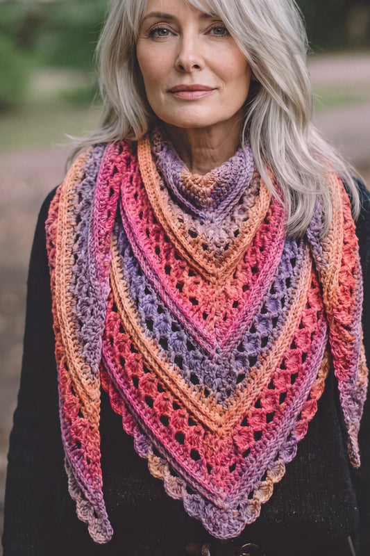 Crochet Pattern - Into The Mystic Shawl (English + Spanish)