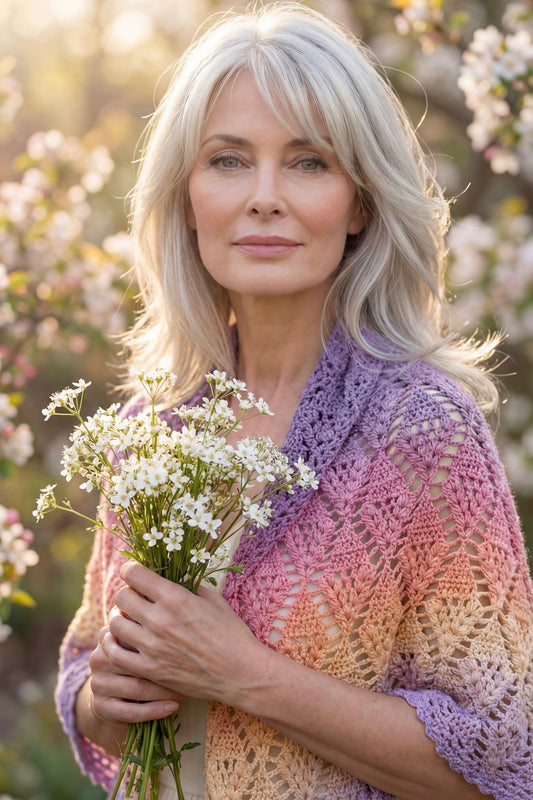 Crochet Pattern - Diamond Tears Shawl