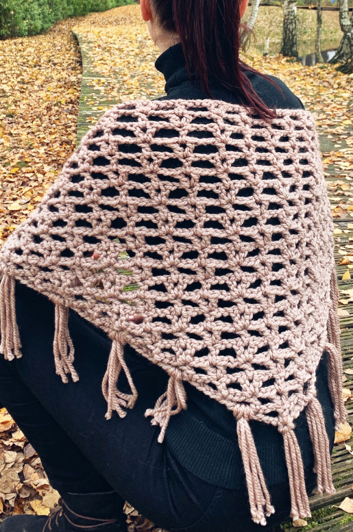 Easy Crochet Shawl Pattern - Lisa Shawl | Express Pattern - Just 2 Hours!!