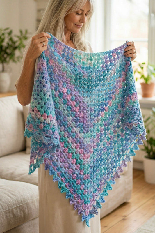 Crochet Pattern - Ocean Dreams Shawl