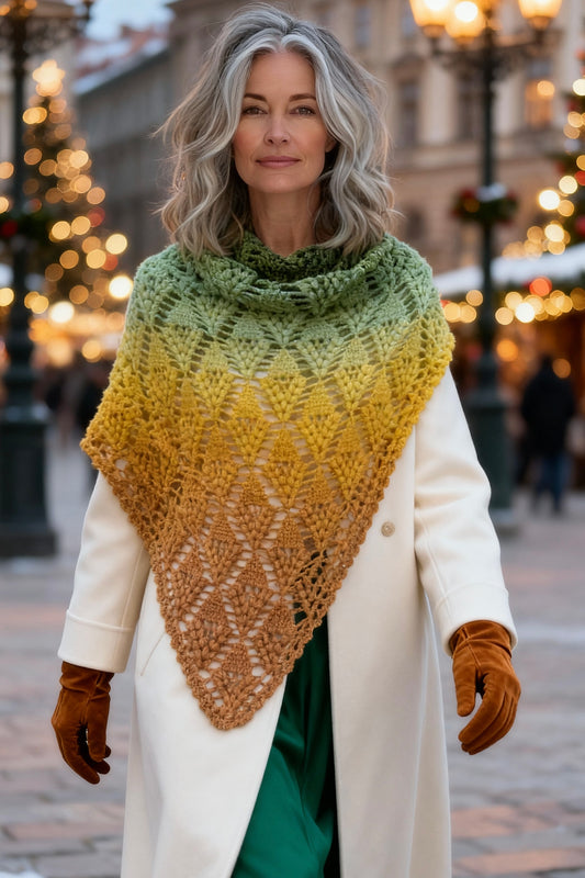 Crochet Pattern - Diamond Tears Shawl