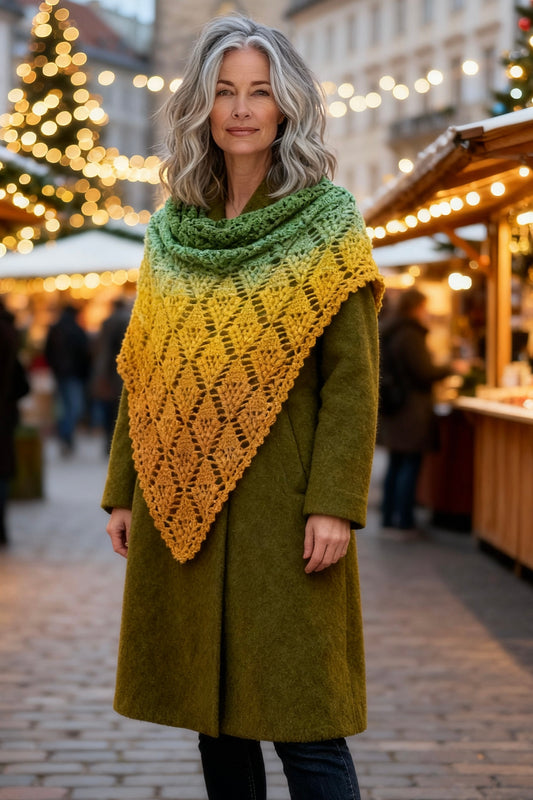 Crochet Pattern - Diamond Tears Shawl