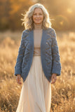 Crochet Pattern - Diamond Tears Cardigan (English + Spanish)