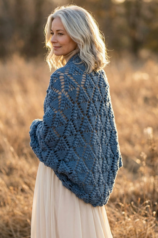Crochet Pattern - Diamond Tears Cardigan (English + Spanish)