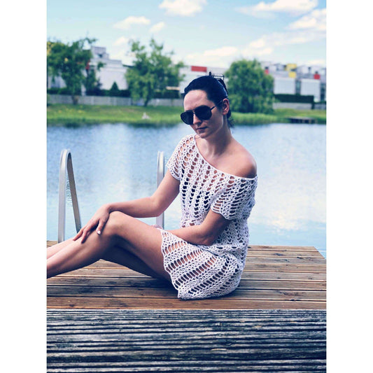 Blue Crochet Beach Dress