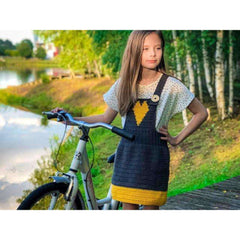 Crochet Pattern - Back To School Overall Skirt - TheMailoDesign - For Kids - TheMailoDesign