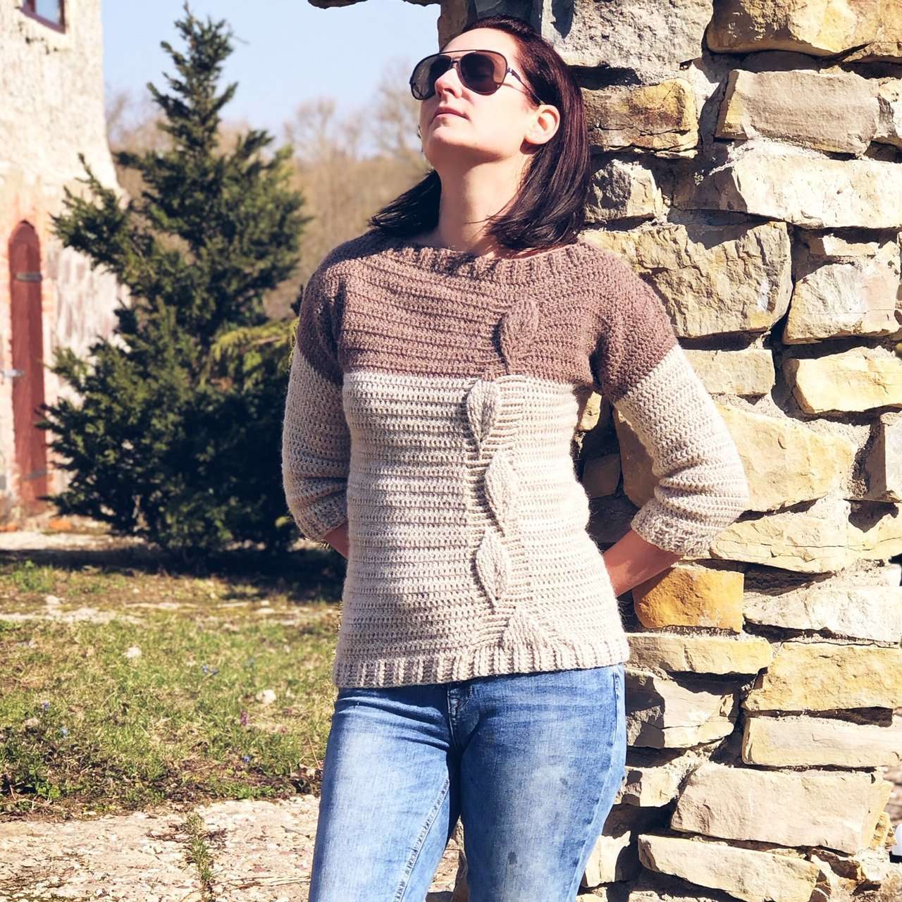 Knit-modern-fairisle-leaf-pattern-sweater
