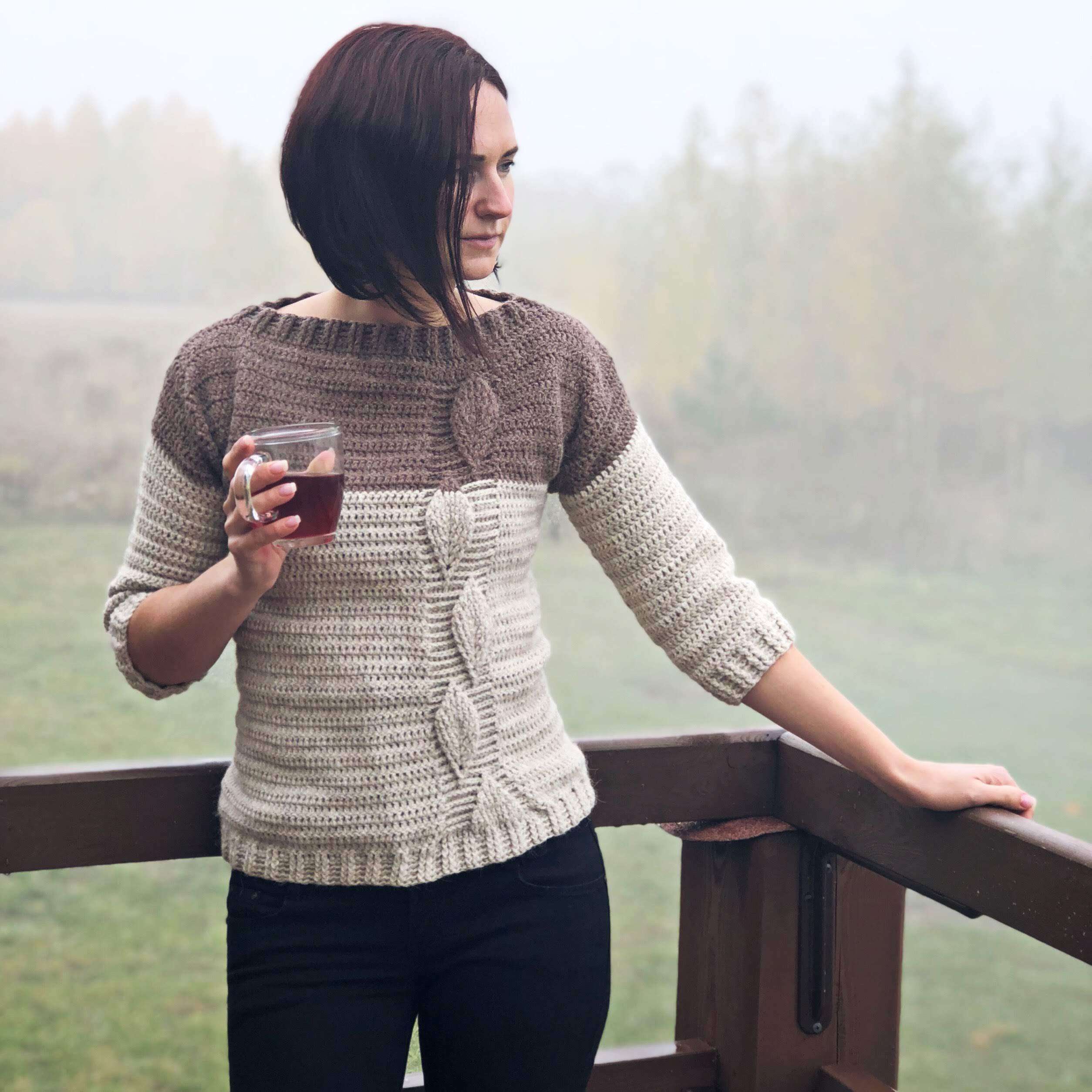 Crochet Pattern - Leaf Sweater - TheMailoDesign - Free crochet tutorial - TheMailoDesign