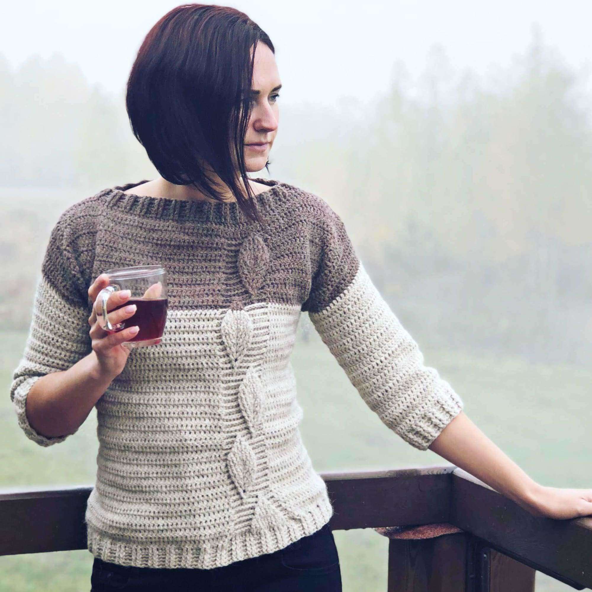 Crochet Sweater Pattern Leaf Sweater TheMailoDesign