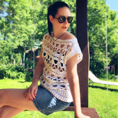 Crochet Pattern - The Orchid Top, sizes S (M,L) - TheMailoDesign - Dresses, Tops & Skirts - TheMailoDesign