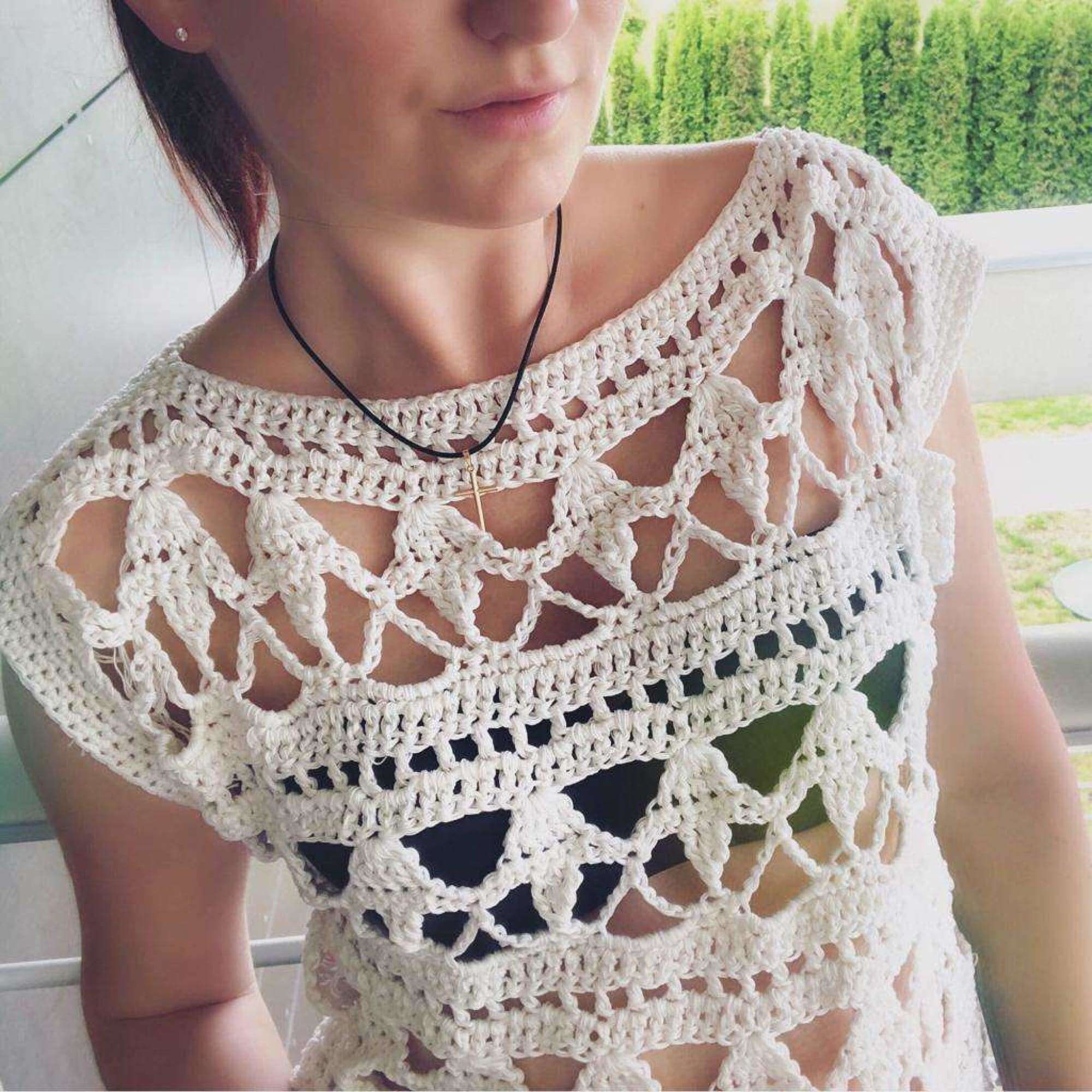 Crochet Pattern - The Orchid Top, sizes S (M,L) - TheMailoDesign - Dresses, Tops & Skirts - TheMailoDesign