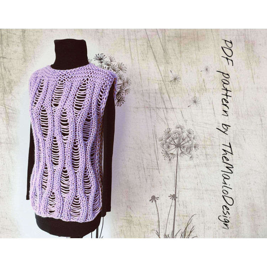 Knitting Pattern - Rain Drops Sweater,,TheMailoDesign